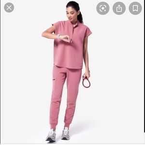 FIGS Rafaela Mandarin collar scrub top